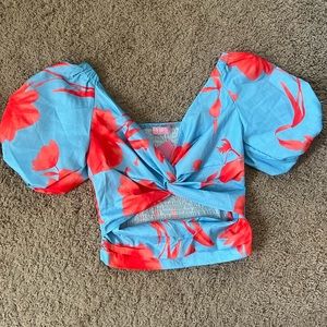 Puff Sleeve Crop Top